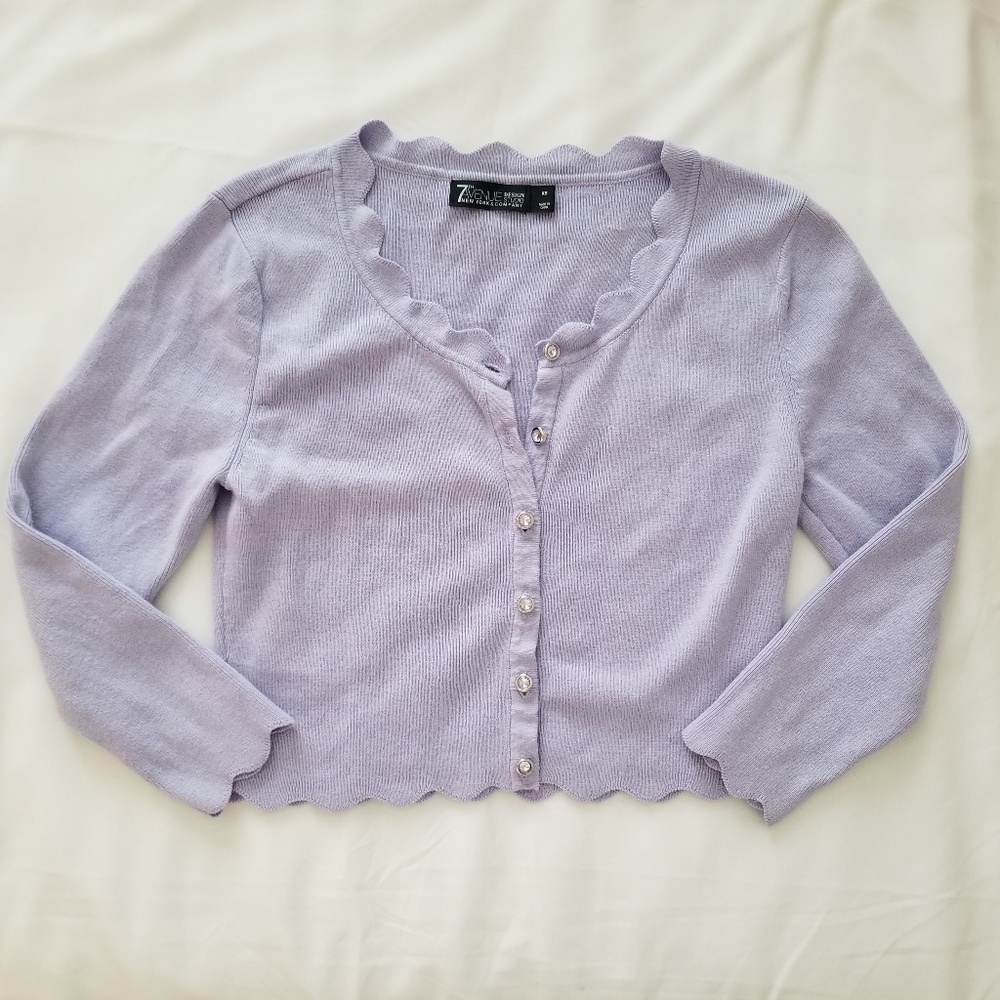 Cropped Lavender Cardigan
